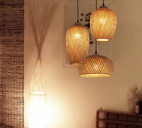 Pastoral Bamboo Pendant Lights Restaurant Southeast Asia Handmade Hanging Lamps Sticks Study Tea Room Home Deco Fixtures Llfa Bedroom Hanging Lights