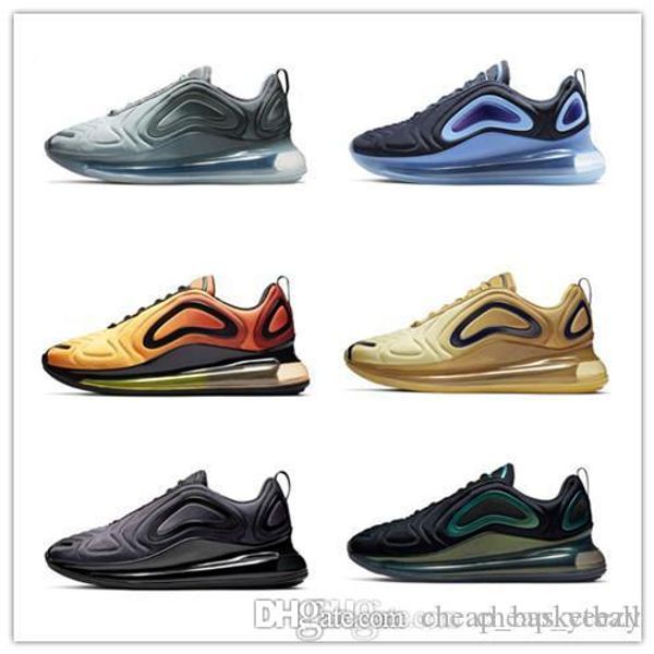 

2019 новых 720s полного амортизационных мужчин неон тройных черный carbon gray sunset metallic silver chaussures кроссовки открытая обувь