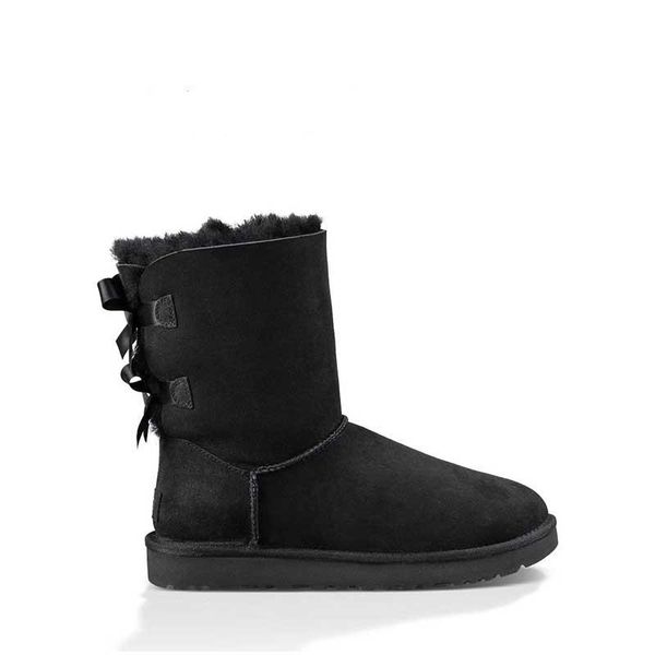 

designer boots australia women girl classic snow boots bowtie ankle short bow fur boot for winter black chestnut fashion size 36-41