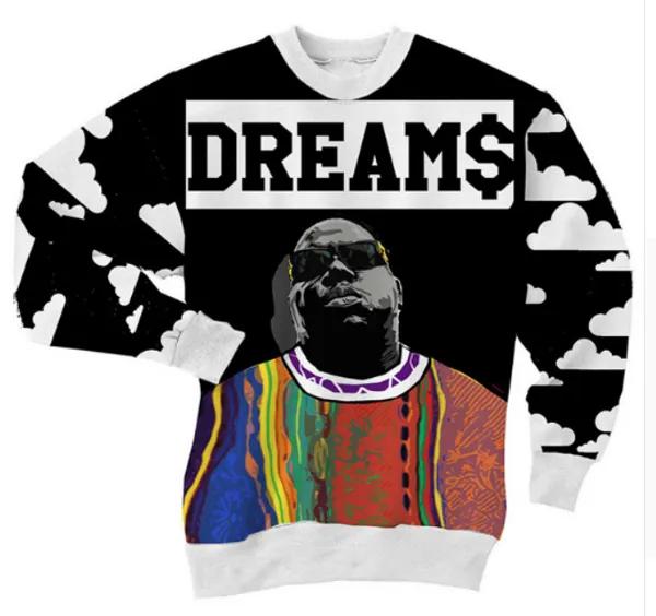 

rapper notorious b.i.g. biggie smalls tupac 2pac 3d print sweats fashion clothing women men 3d sweatshirt casual pullovers k315, Black