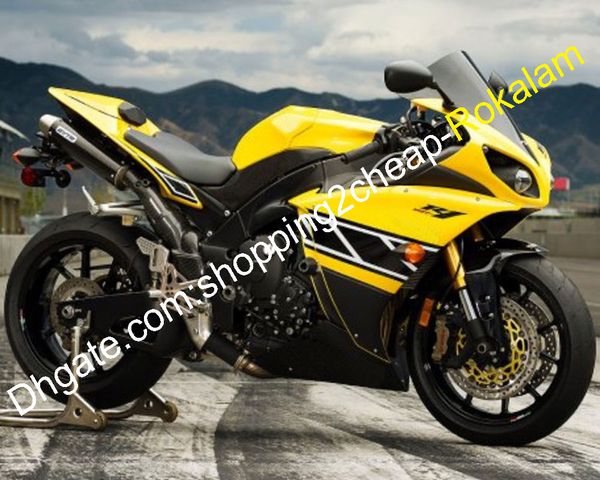 YZF1000R1 09 10 11 Set completo carenatura per Yamaha YZF R1 2009 2010 2011 YZF-R1 Carene moto giallo nero Race (stampaggio ad iniezione)