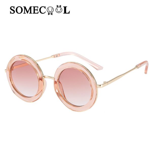 

vintage round kids sunglasses 2020 new street fashion sun glasses brand cute child eyewear uv400 travel birthday gift n503, White;black