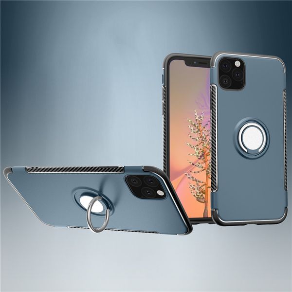 Custodia per armatura magnetica per auto Custodie per cellulari con anello per dito per iPhone11 PRO MAX XR 8PLUS 7 6S Note10 S10 Custodia protettiva per supporto in silicone TPU