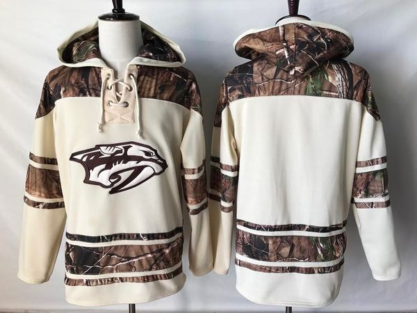 

2019 new nashville predators old time hockey jerseys camo custom hoodie pullover sweatshirts sport winter jacket, Black;red
