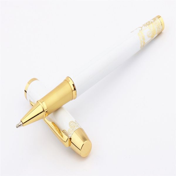 

luxury white golden the great wall business office 0.5 mm nib rollerball pen, Blue;orange