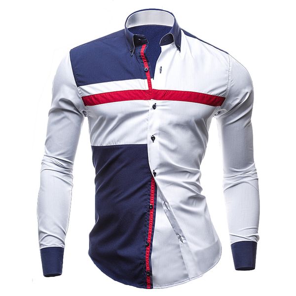 

new shirts men spring autumn features fashion men casual shirt comfort shirts mens casual shirt slim male camisas, White;black
