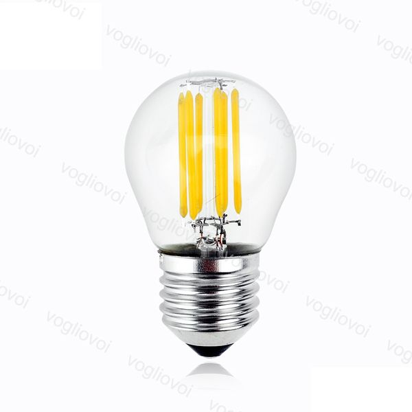 

led bulbs g45 no dimmable filament candle light 2w 4w 6w e14 e27 cool white for crystal chandeliers pendant floor table lights dhl