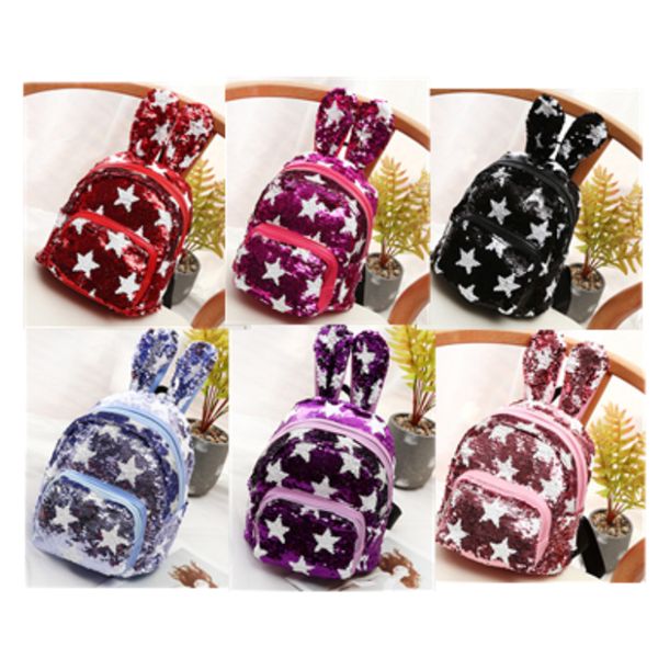 

6 color school backpack cute rabbit backpack children's backpacks fashion girls single-shoulder bag storage bag t2d5025