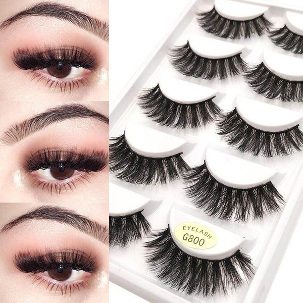 

5 pairs natural false eyelashes fake lashes long makeup 3d mink lashes eyelash extension mink eyelashes for cilio make up beauty