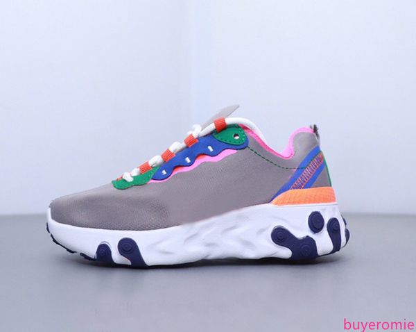 

2019 new react element 87 55 blue soles trainer children running shoes boy girl youth kid sport sneaker size 28-35