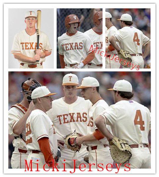 texas longhorns cream baseball jersey