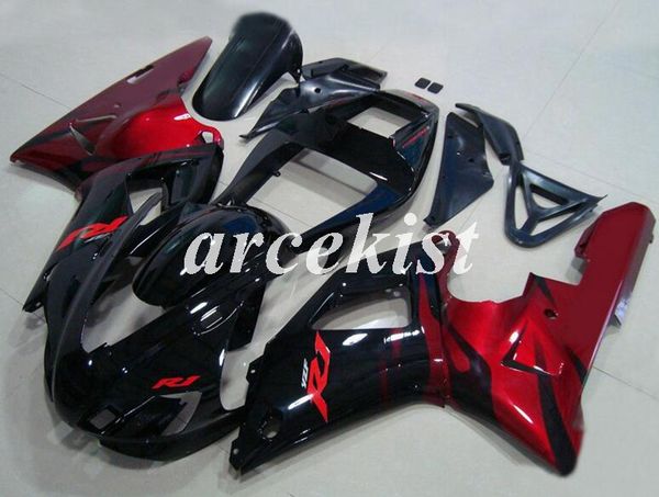 

new abs motorcycle full fairings kits fit for yamaha yzf-r1 1998 1999 98 99 bodywork set black red