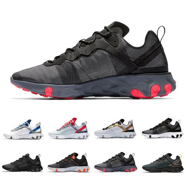 

taped seams solar red react element 55 total orange men running shoes for women designer sports couple trainer 55s sneakers