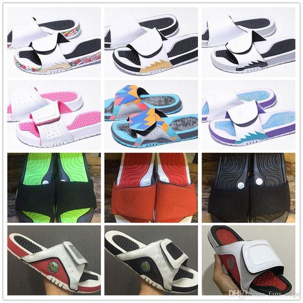 

13 13s hydro slides slippers hydro iv 4 4s slides black sandals jumpman 11 11s blue black white red basketball shoes casual sports sneakers