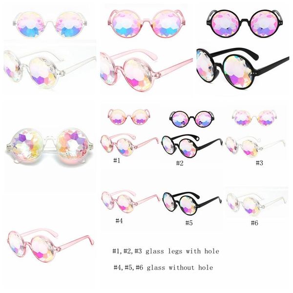 

retro geometric kaleidoscope sunglasses men women sunglasses rainbow lens eyewear festive party supplies fashion sunglass gga1184, White;black