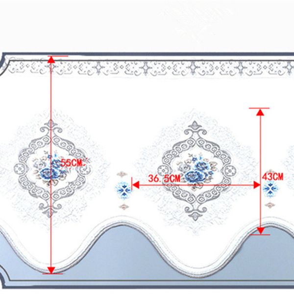 

1m / серия 55см wide синель жаккард занавес ткани diy valance этап спальня гостиная диван окно декор аксессуары для штор