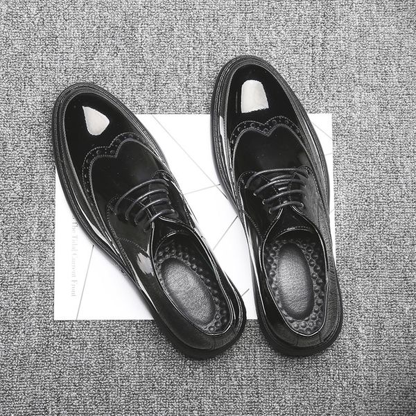 

men's business shoes for international students in autumn men's, Black