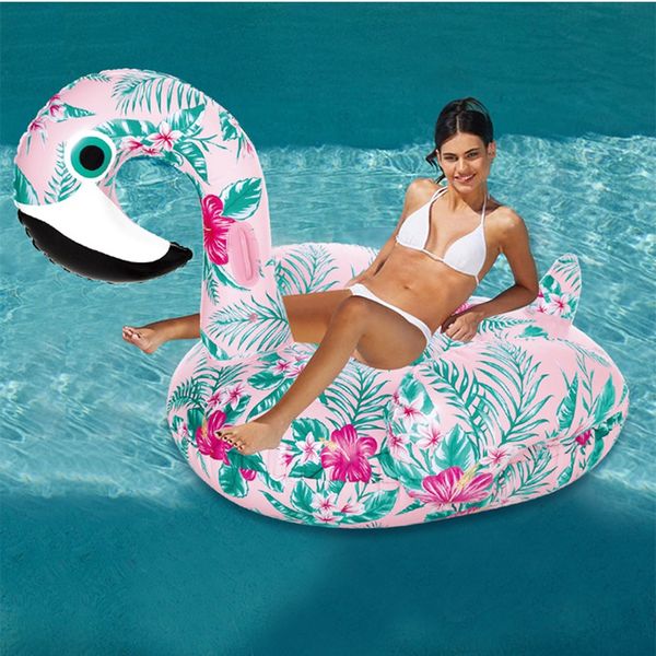 

beach inflatable float flamingos inflatable raft pvc water hammock air mattress grown-up toy swimming pool accessories