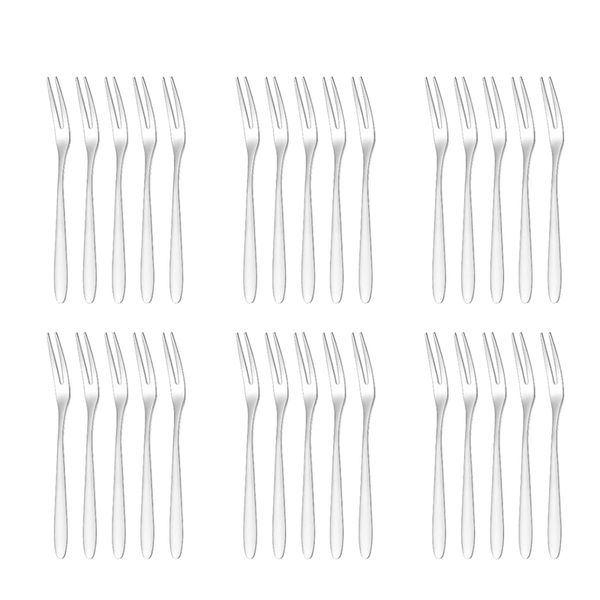 

30 pcs dessert forks,5.1 inchstainless steel mini salad fruit fork tasting forks cocktail fork