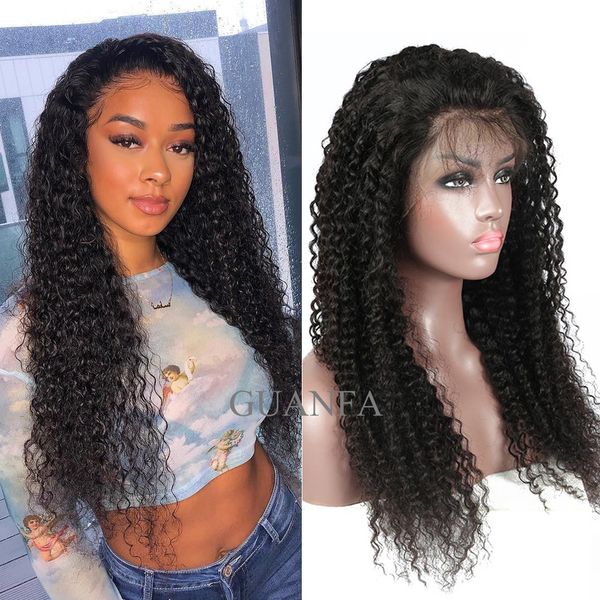 360 Full Lace Wig With Baby Hair Kinky Curly Natural Color 150