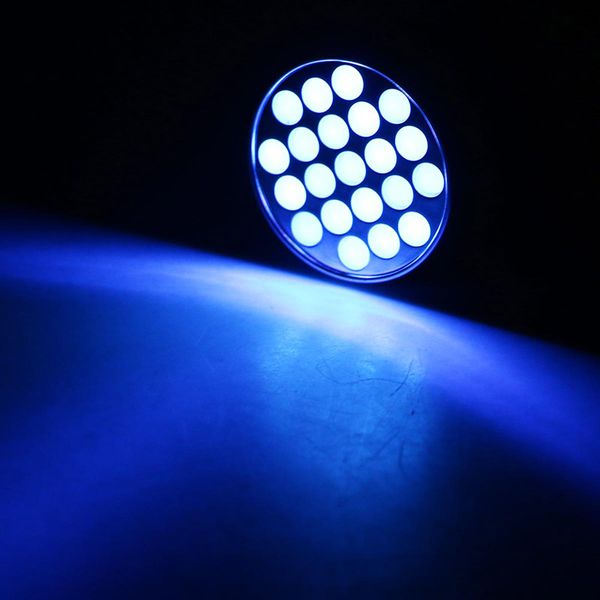 

21led uv ultra violet flashlight torch light lamp mini uv flash light for blacklight invisible mini aluminum alloy lamp