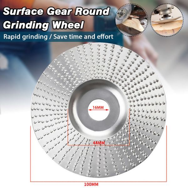 

professional 100mm diameter wood angle grinder plane wheel abrasive disc sanding carving tool for angle grinder 16mm bore