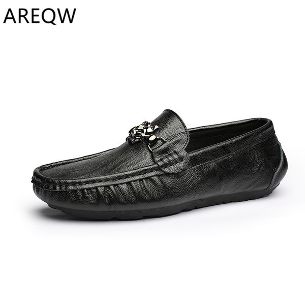 

2019 fashion trend flat wear-resistant solid color men's casual shoes spring and autumn wild england wind shallow mouth set foot, Black