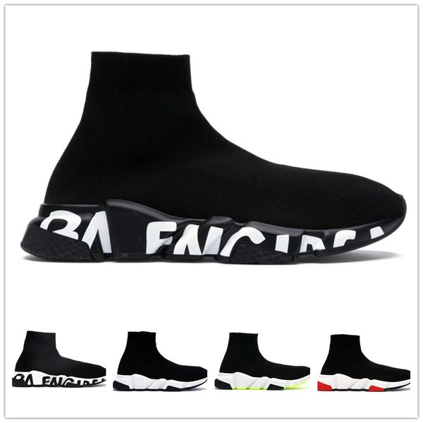 

2021 trend wool knit speed luxury designer running shoes trainer sneakers black white bottoms mens womens fashion flat sock shoes boot