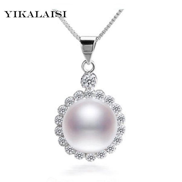 

yikalaisi 925 sterling silver jewelry natural freshwater pearl pendant 11-12 big pearl jewelry for women gifts