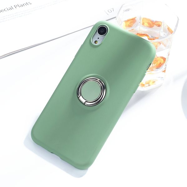 

ударопрочный жидкая силиконовая держатель случаи кольцо для iphone 11 pro max 6 7 7s 8s plus x xr xs стенд крышка