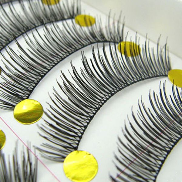 

2015 fashion 10 pairs black long cross eyelashes thick wedding false eye lashes party makeup 8lju
