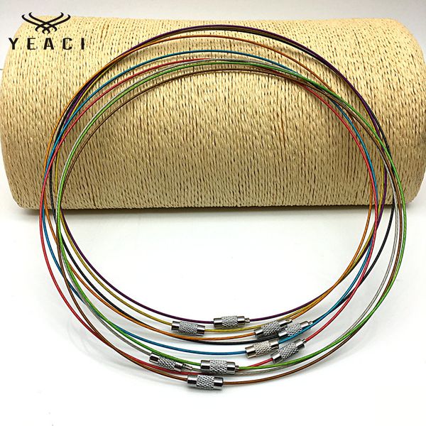 

40pcs / lot new fashion simple stainless steel necklace collar diy necklace pendant 9 colors wholesale n-082, Silver