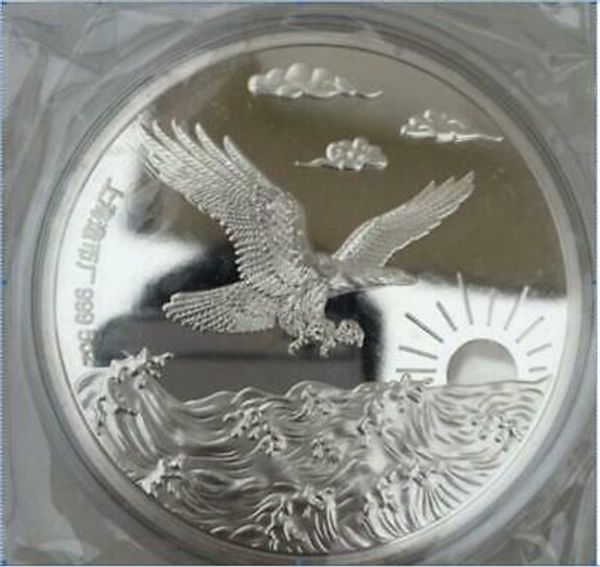 

99.99% chinese shanghai mint ag 999 5 5oz zodiac silver coin~~eagle eh04