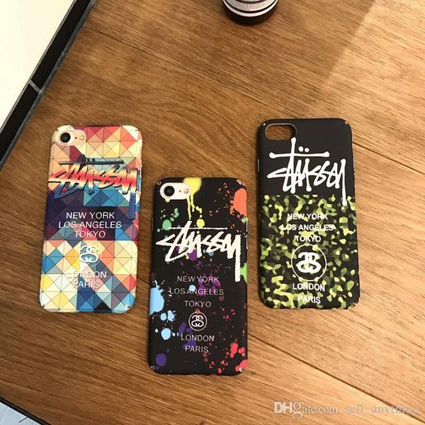 

For iphone 11 pro max x xr phone ca e trendy brand camouflage luminou graffiti embo ed matte pc hard cell phone ca e for iphone 6 7 8