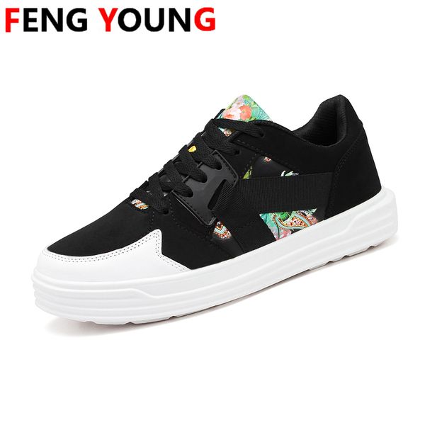

women shoes quality canvas 2020 fashion graffiti sapato feminino lace-up womens flats ladies casual shoes plus size, Black