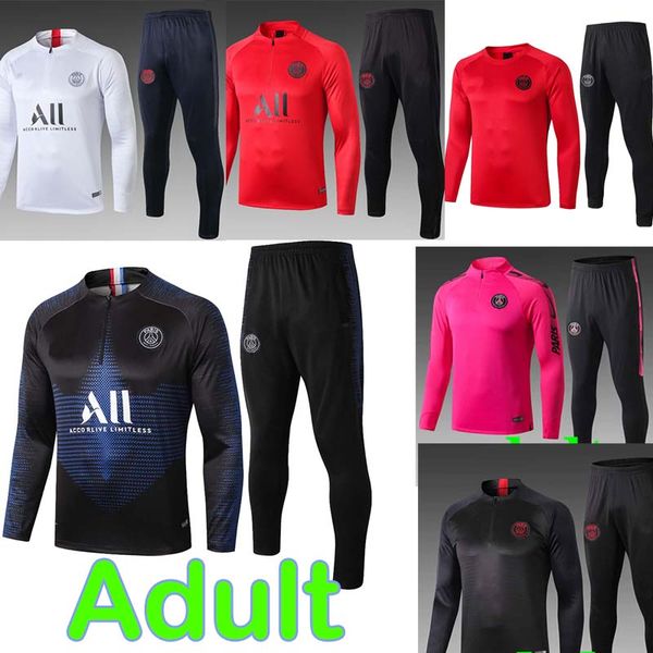 

psg tracksuit 2019 2020 psg chandal mbappe 19 20 paris men football training suit kit pink blue black survetement