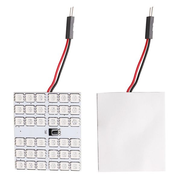 

2pcs rgb t10 505036smd remote control car led panel interior auto lights dc 12v