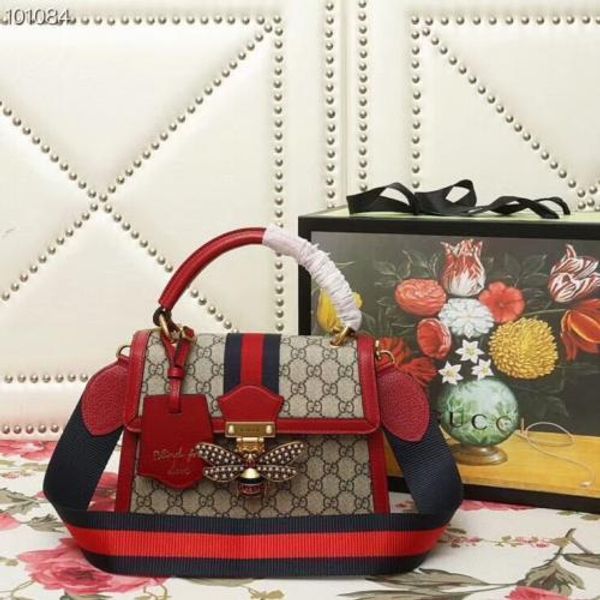 

De igner 476541 queen margaret mall tote red real leather iconic houlder bag tote cro body bu ine me enger bag
