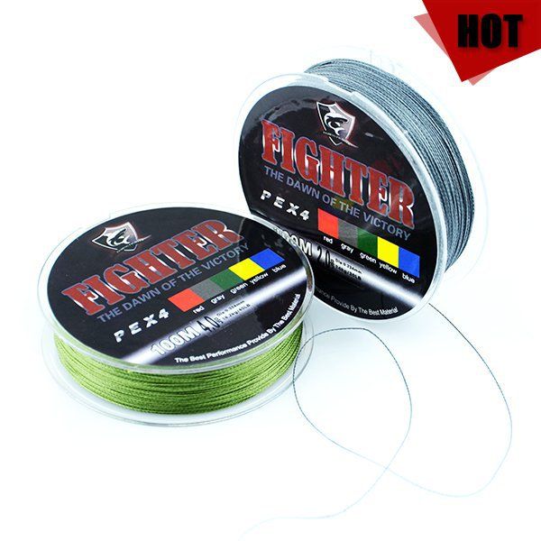 

2014 new fighter brand multifilament pe braided fishing line carp 100m super strong 4 stands 8/10/20/30/40/60lb ing