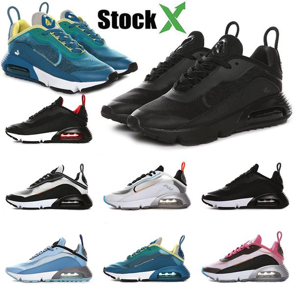 

wholesale 2090 men women running shoes b30 green triple black trainers sneakers oreo silver pink luxury designer sneakers, White;red