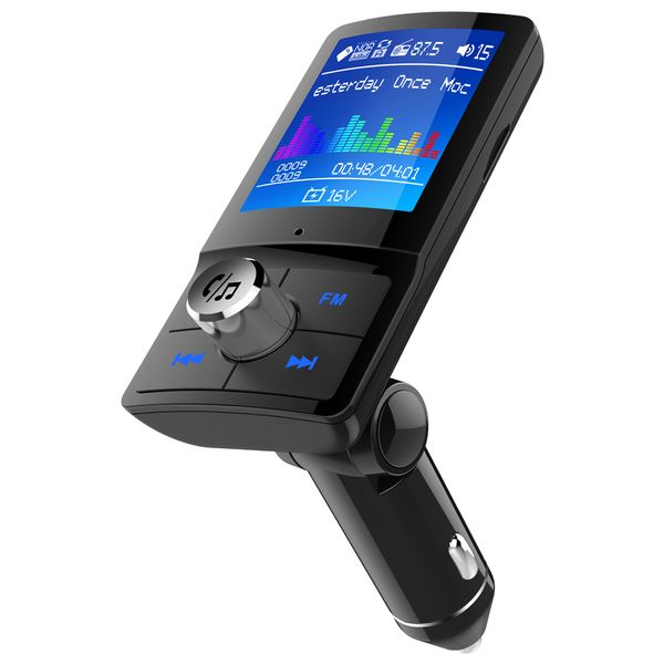 

bc45 bluetooth 4.2 handscar mp3 player fm transmitter aux audio receiver car usb multi-language support tf card / u disk 5