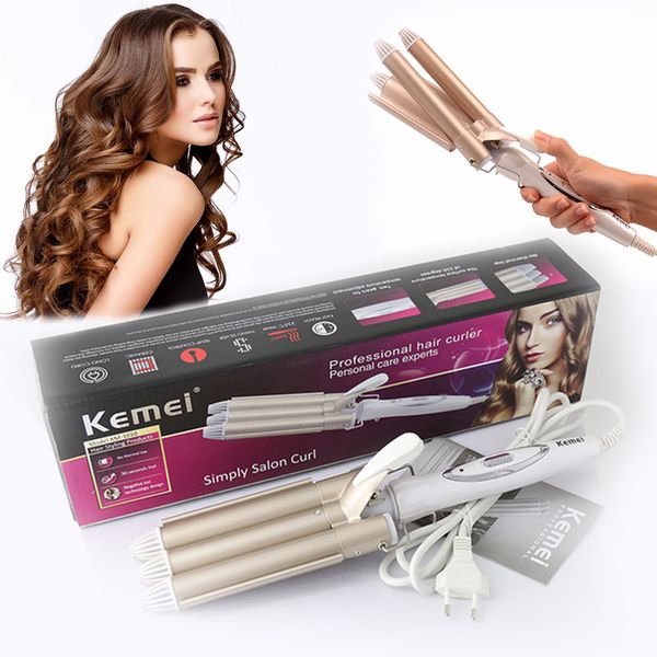

kemei curling professional hair and styling tool wave curling iron