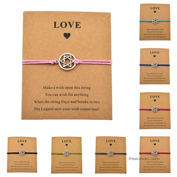 

New Vintage Silver Plated Je Star Of David Charm Bracelet For Men Women Love Gifts Jewelry Card Friendship Bracelets