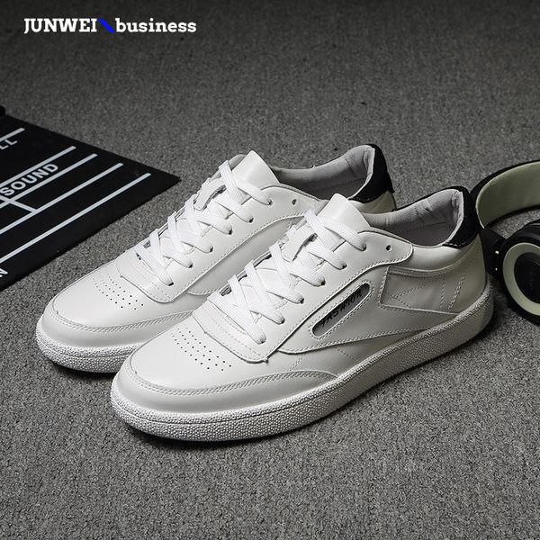

mens fashion british lace up cow leather men boat breathable autumn casual classic shoes for male a4, Black