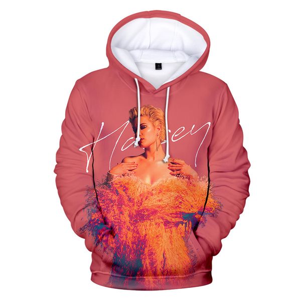 

cool men's 3d hoodies halsey casual fall winter sweatshirt long sleeve pullovers clothes singer halsey hoodies women coat, Black