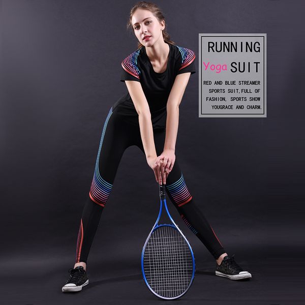 

brand гимнастика йога наборы спортивные костюмы для бега трусцой женская эластичный quick dry running спортивная подготовка фитнес одежда 2p