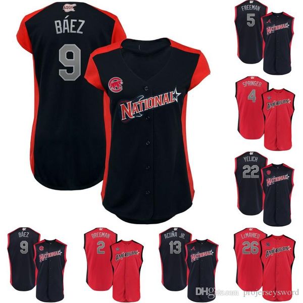 

Lady and Youth 2019 AllStar Game Jersey Alex Bregman Javier Baez Acuña Jr.JR Christian Yelich Cody Bellinger Carlos Santana Nolan Arenado