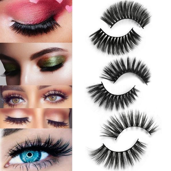 

lashes magnetic 3 magnet flase eyelashes 1 pair wearing without glue 3d rich style thick eyelashes makeup with box gifts