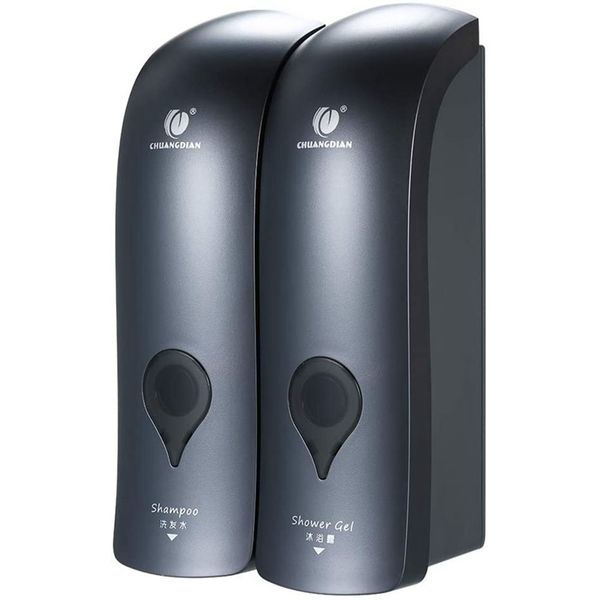 

outdoor gadgets chuangdian 2pcs 300ml wall mounted manual soap dispenser shower gel liquid shampoo holder for home bathroom