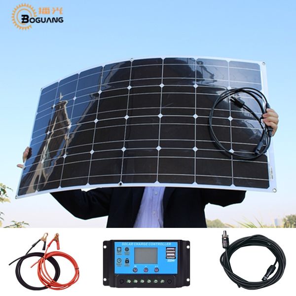 

boguang new energy 100w 16v flexible solar panel real 100w monocrystalline for rv boat yacht caravan car 12v/24v battery charger